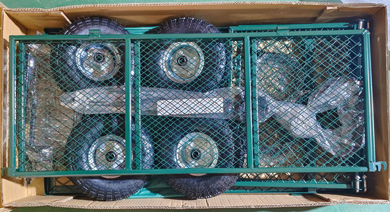 アイロン 鉄鋼 ガーデン カート 440 ポンド 容量 重荷 ガーデン ダンプ トラック ゴム 充気 輪