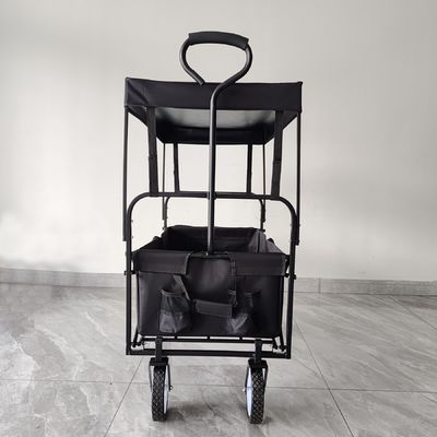 折りたたみ可能な折りたたみ可能なワゴン 取れる屋根付き 折りたたみ可能なワゴン 360度回転車輪付き