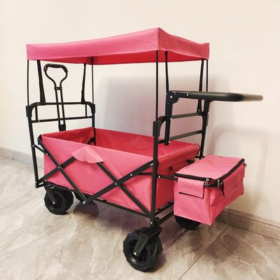 屋根付き 折りたたむ式 屋外 キャンプ ワゴン 子供用 折りたたむ式 スローラー ワゴン