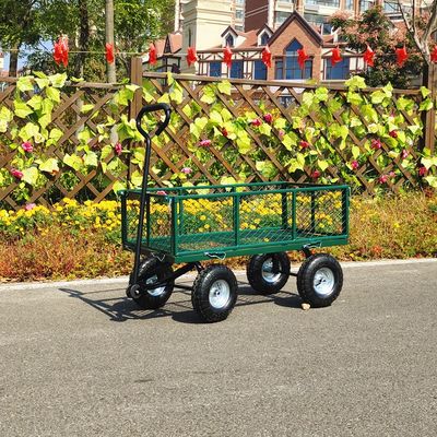 折りたたむ式 切り離す式 ガーデン・メッシュ・カート メタル・スポーク 4つのゴム・充気車輪